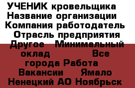 УЧЕНИК кровельщика › Название организации ­ Компания-работодатель › Отрасль предприятия ­ Другое › Минимальный оклад ­ 20 000 - Все города Работа » Вакансии   . Ямало-Ненецкий АО,Ноябрьск г.